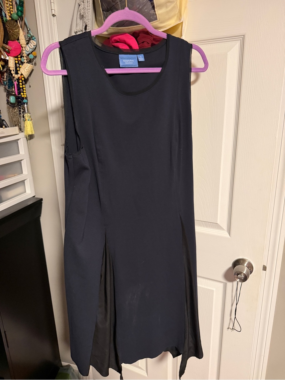 Simply Vera Vera Wang Black Sleeveless Mini Dress